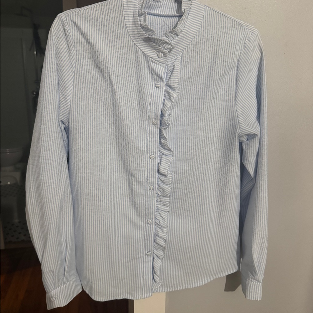 Women’s Blue Striped Shirt